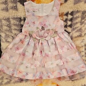 Nwot Bonnie Baby Dress with Pink and Purple Dogwood Flowers